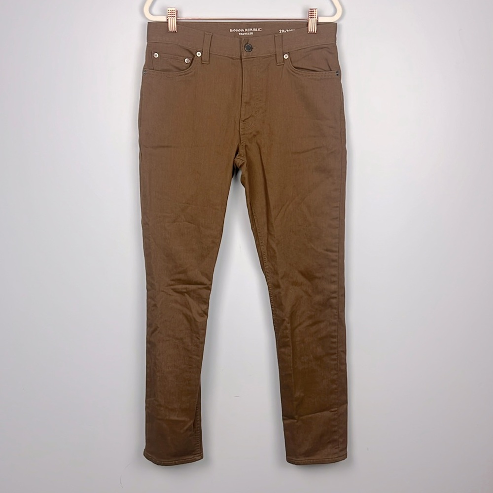 Banana Republic Traveler slim leg camel 29x30 pants